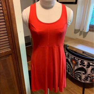 Red Cute Fitted Skater Bodycon Sleeveless Dress